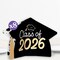 Big Dot of Happiness 8 Count Black and Gold Graduation 3D Centerpiece Table Decorations, Freestanding Class of 2026 Grad Party Centerpieces